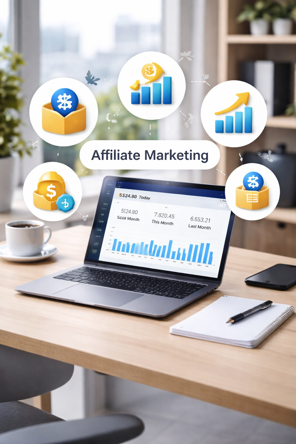 modern workspace for affiliate marketing success